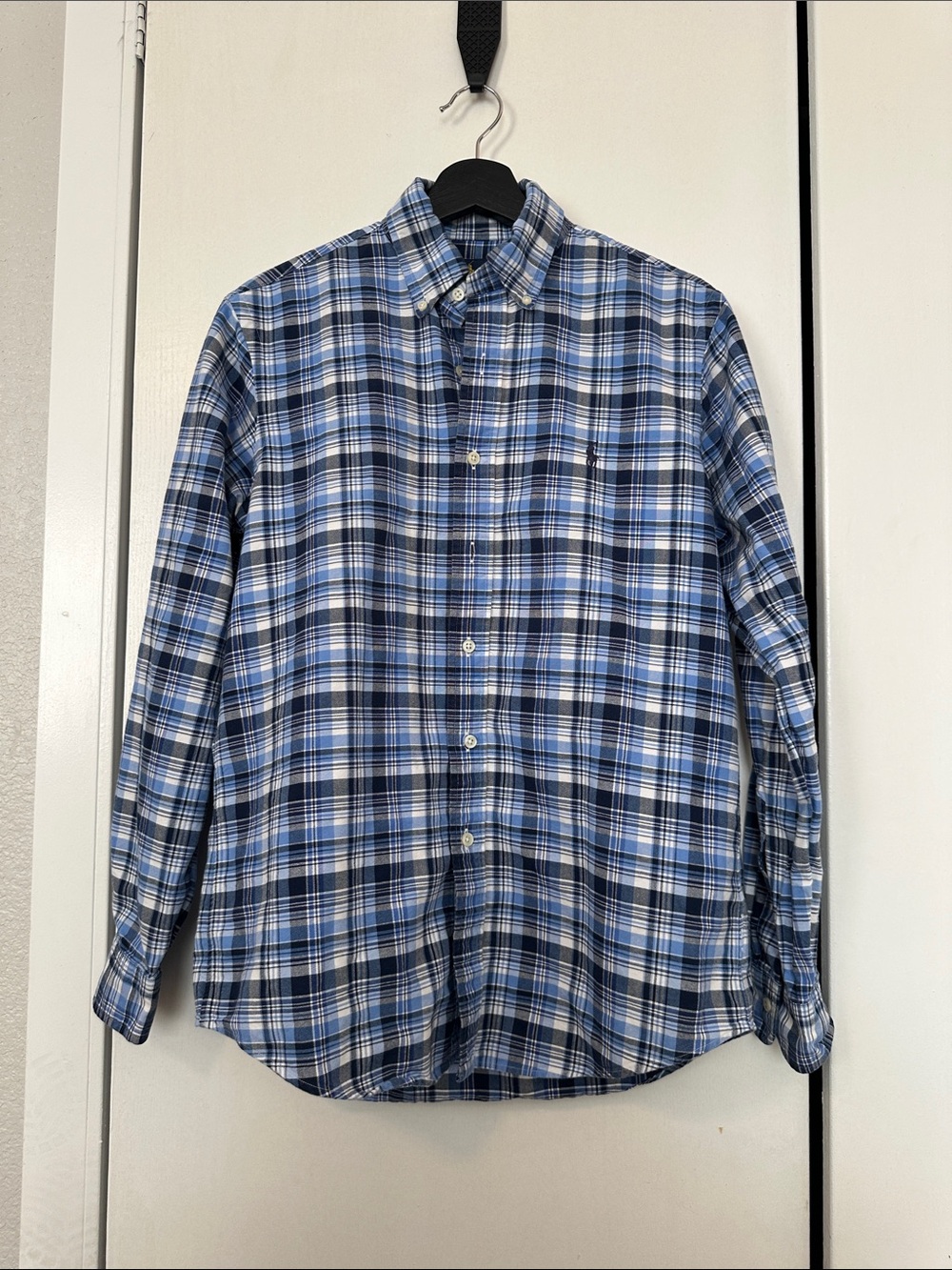 Ralph Lauren Blue Plaid Button-Down Shirt